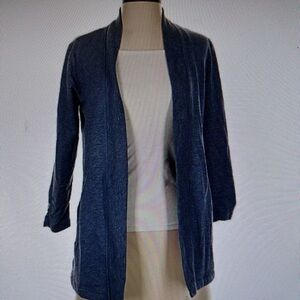 Talbots Classic Blue Open-Front Cardigan